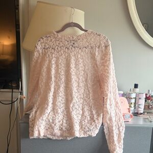 Elegant Lace Women Top - Pink